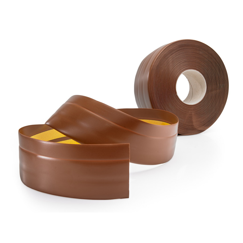 Battiscopa in PVC autoadesivo 50x20 mm, Battiscopa morbido, flessibile, bronzo