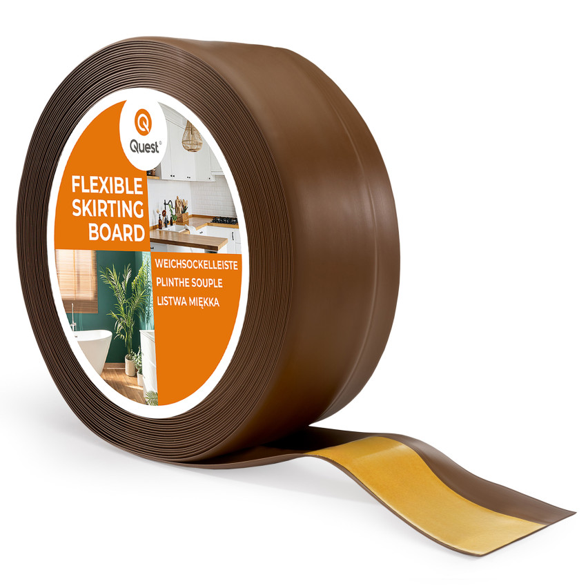 Battiscopa in PVC autoadesivo 50x20 mm, Battiscopa morbido, flessibile, bronzo