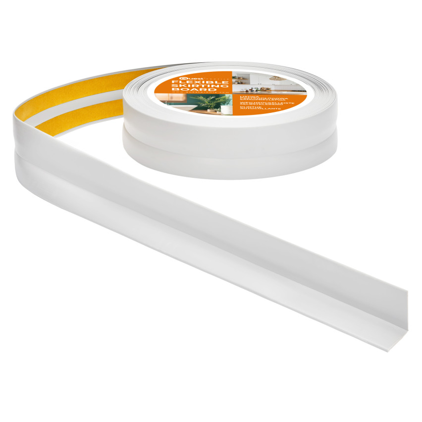 Profilo di finitura in PVC autoadesivo, nastro decorativo flessibile, grigio chiaro