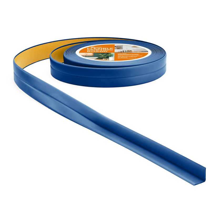 Αυτοκόλλητη λωρίδα τοποθέτησης και φινιρίσματος PVC σε αφρώδη ταινία 10/10, μπλε, 5 μ