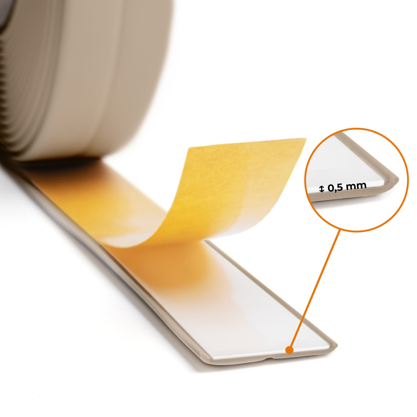  PVC samolepiaca montážna a ukončovacia páska na penovej páske 10/10 5 m - béžová