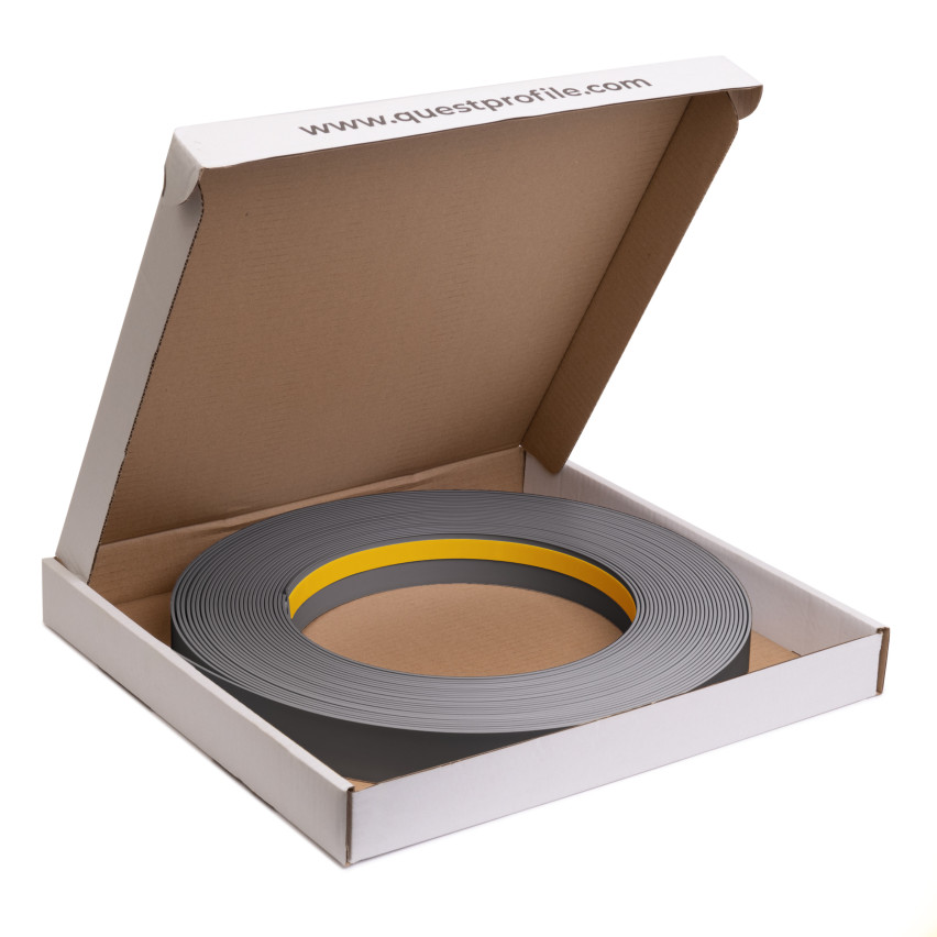 Krycí lišta na okno, samolepicí, antracit