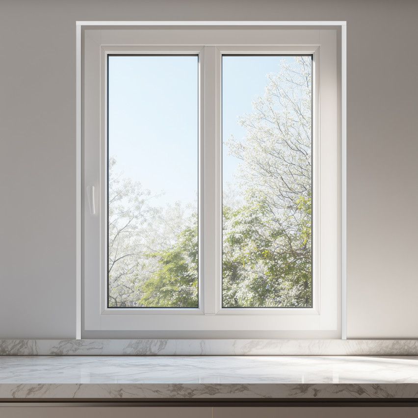 Krycia lišta na okno, samolepiaca, biela