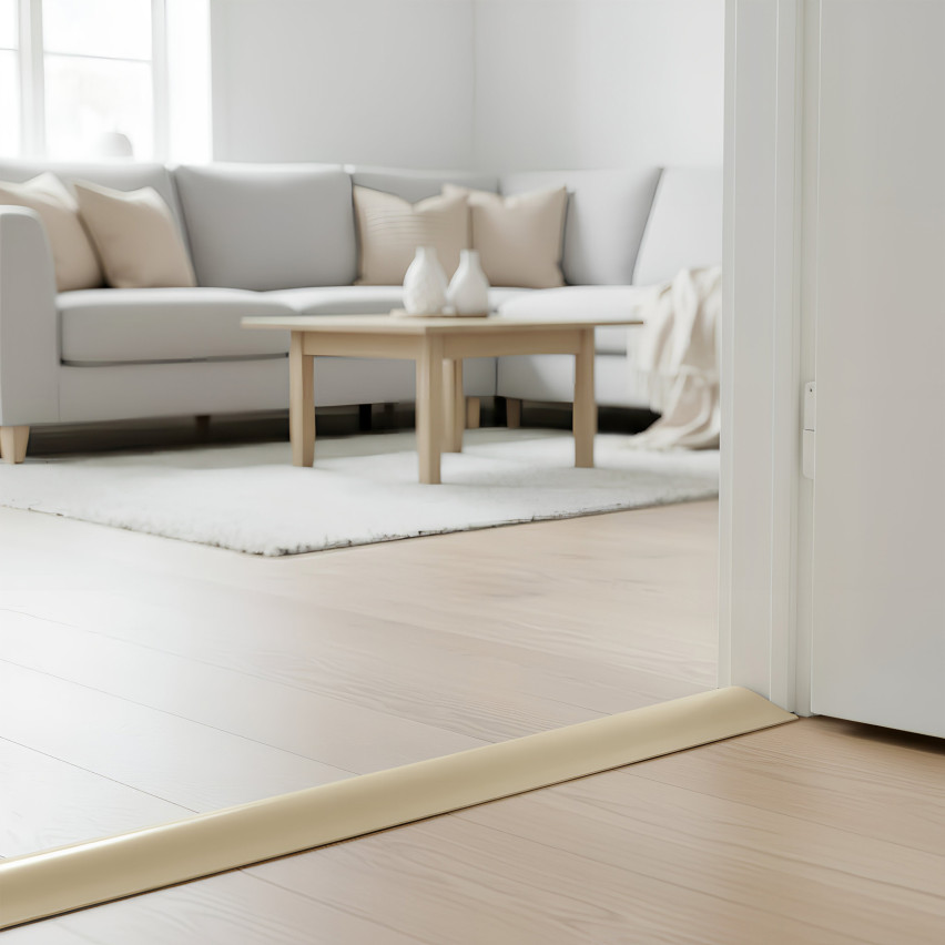 Perfil de rampa flexible de PVC para baldosas, alfombras, beige