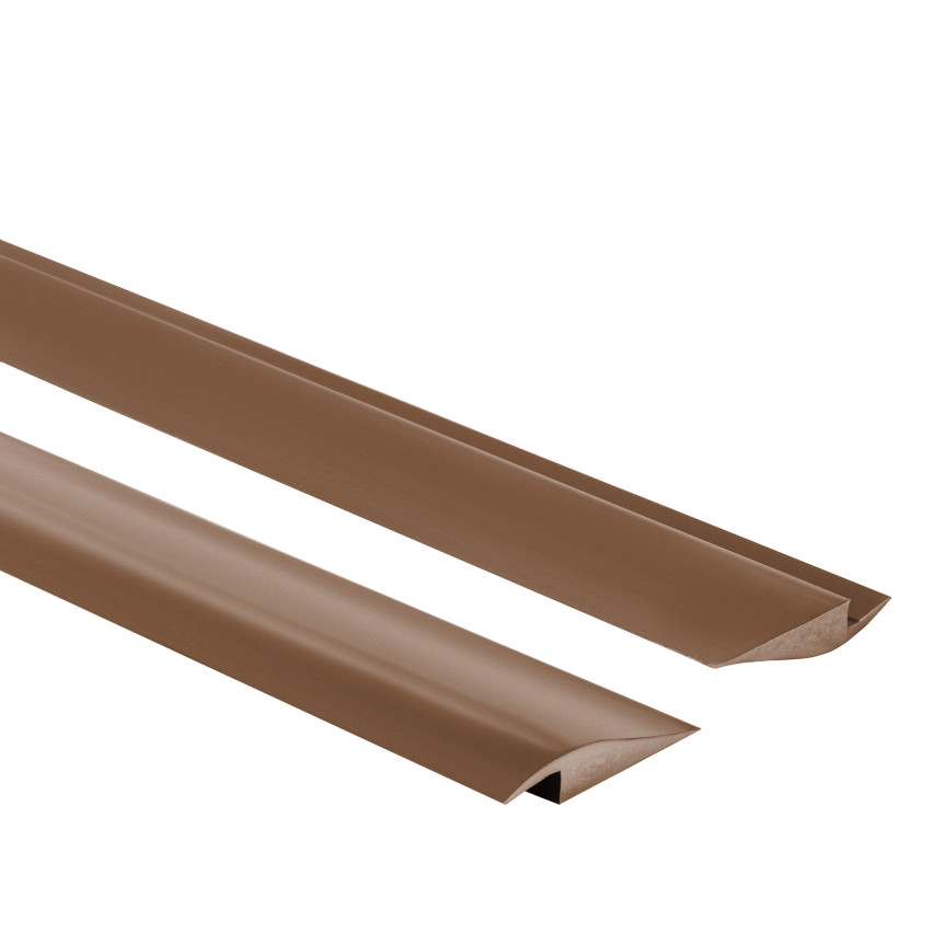 Εύκαμπτο προφίλ ράμπας PVC για πλακάκια, χαλιά, καφέ
