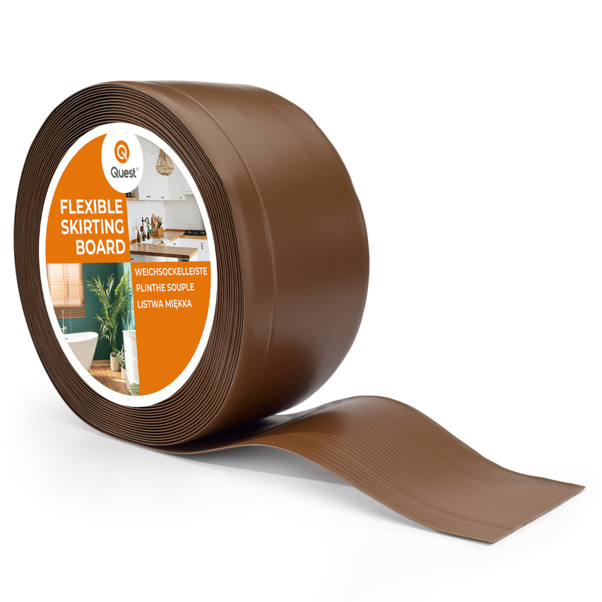 PVC apsauginė juosta 100x25 mm juosta visų tipų paviršiams, lipnios grindjuostės, rudos spalvos