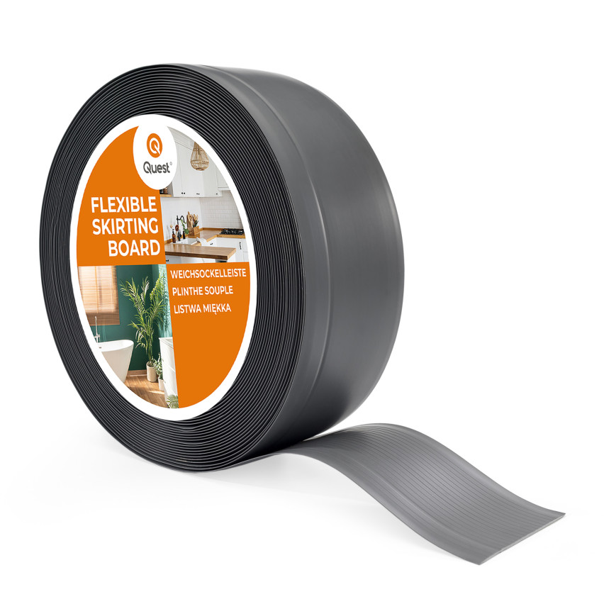 PVC 70x20mm skirting board dark grey