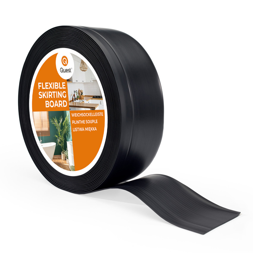 PVC 70x20mm skirting board black