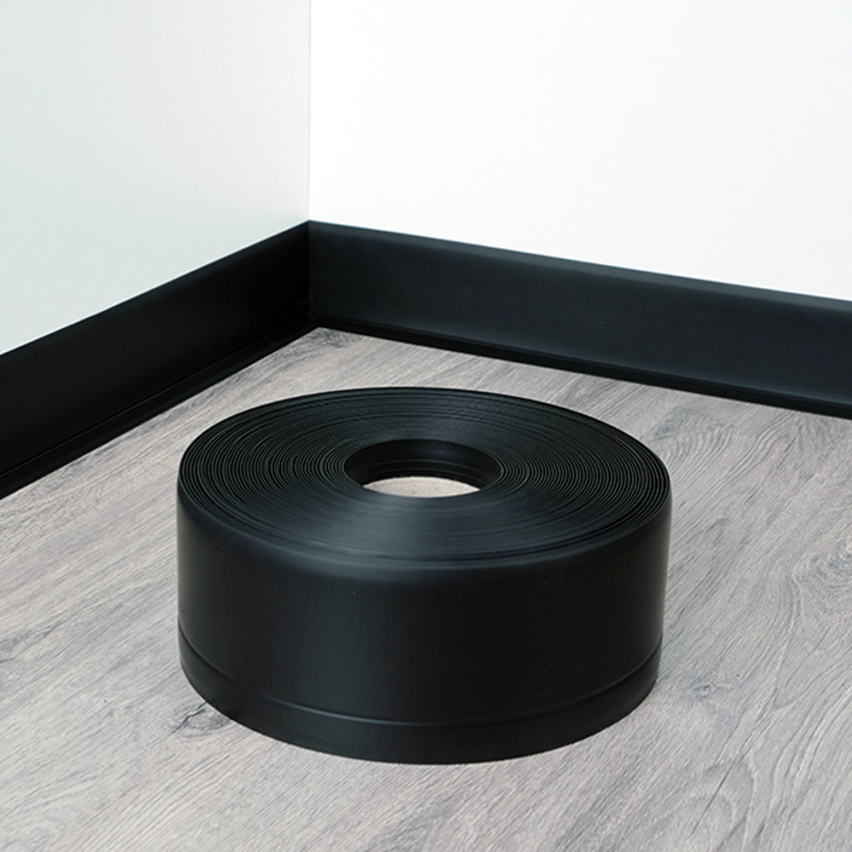 PVC 70x20mm skirting board black