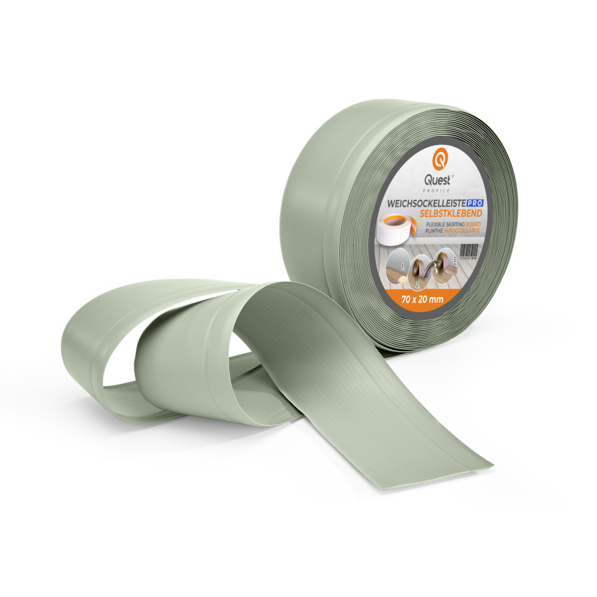 PVC 70x20mm skirting board light green