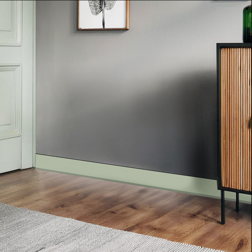 PVC 70x20mm skirting board light green