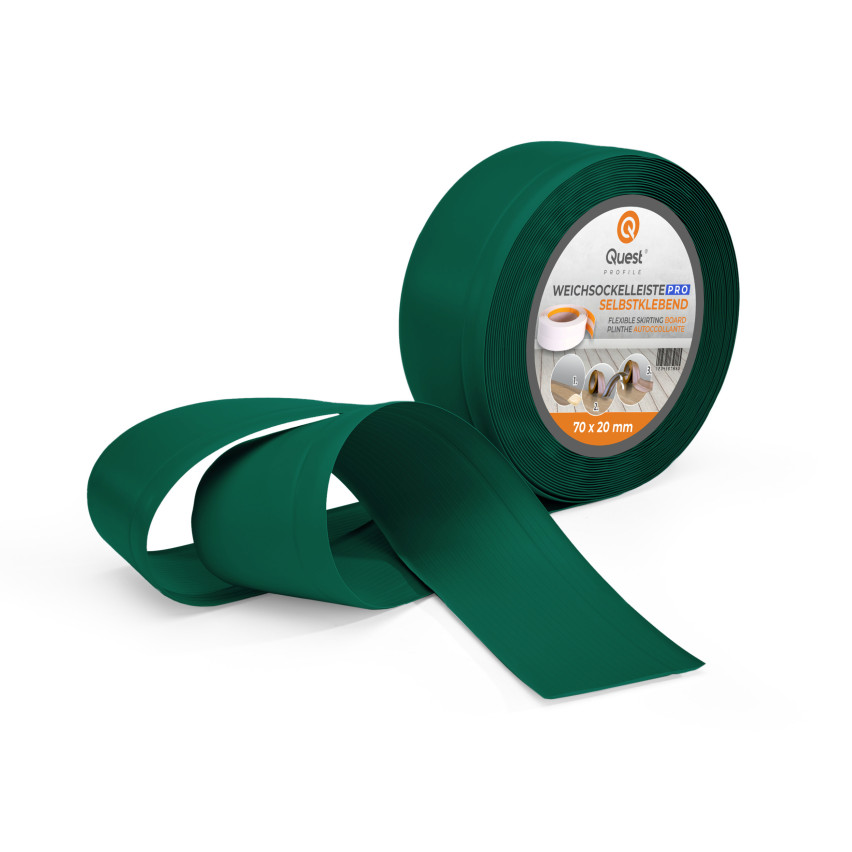 Plint van PVC, groen, zachte, flexibele plint