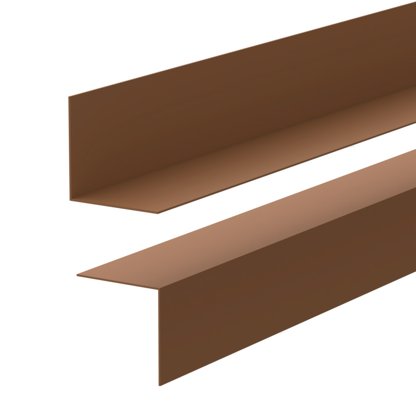 Rodapé PVC minimalista – rígido, castanho