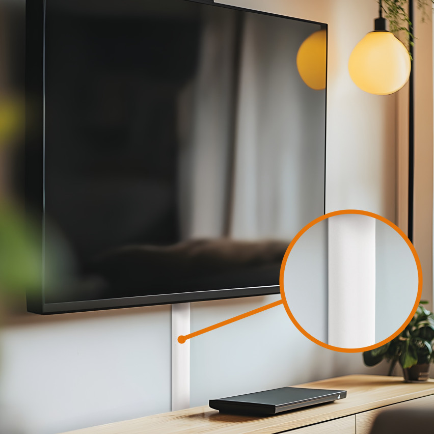 Zelfklevend Vloergoot, kabel beschermer PVC grijs trapeziumvormig
