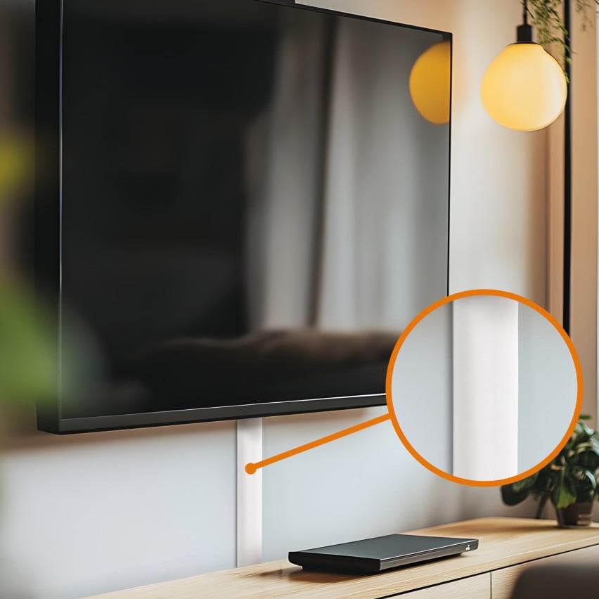 PVC cable ducts - 200 cm, semicircular, beige