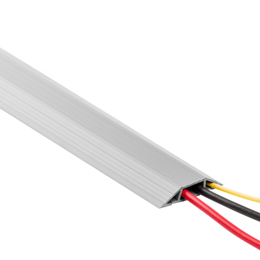 Zelfklevend Vloergoot, kabel beschermer PVC grijs trapeziumvormig