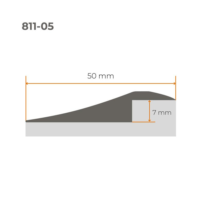 Self-adhesive Flexible PVC Ramp Profile for Tiles and Carpets, Black