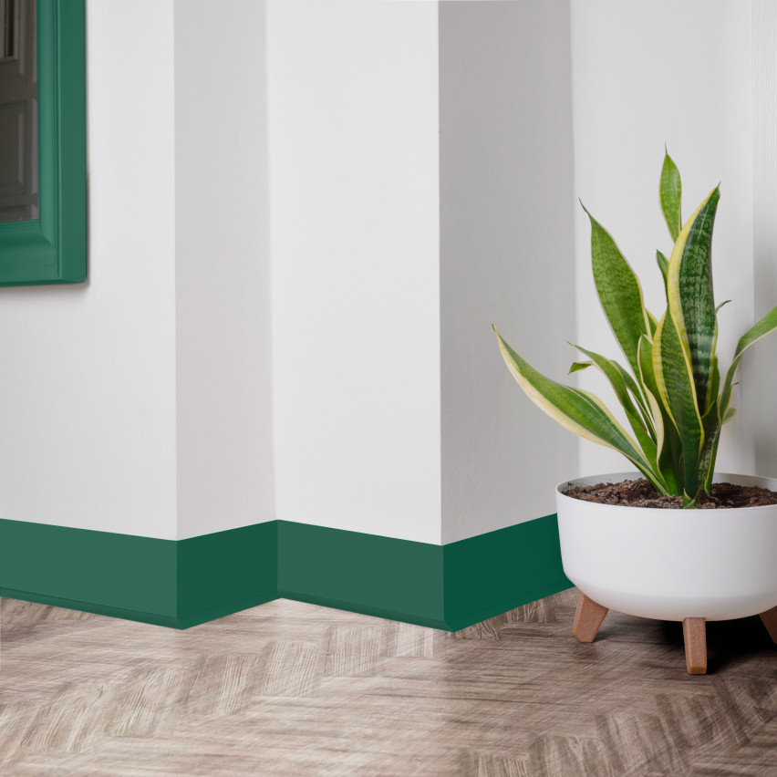 Plint van PVC, groen, zachte, flexibele plint