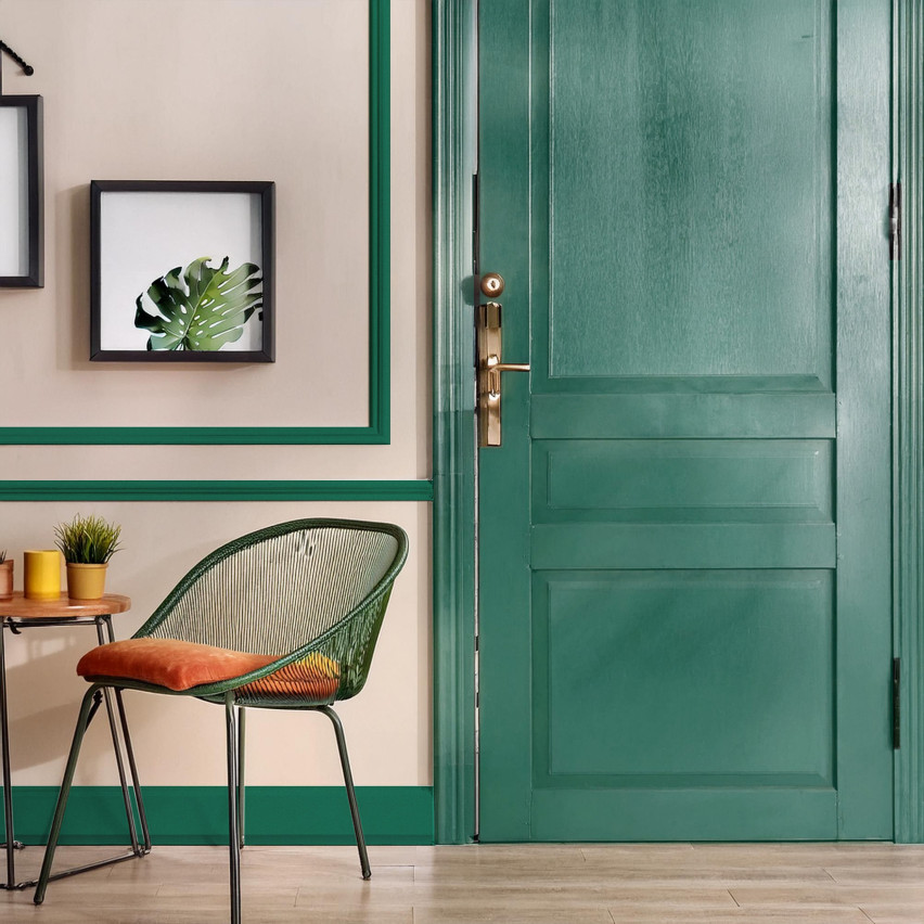 Plint van PVC, groen, zachte, flexibele plint