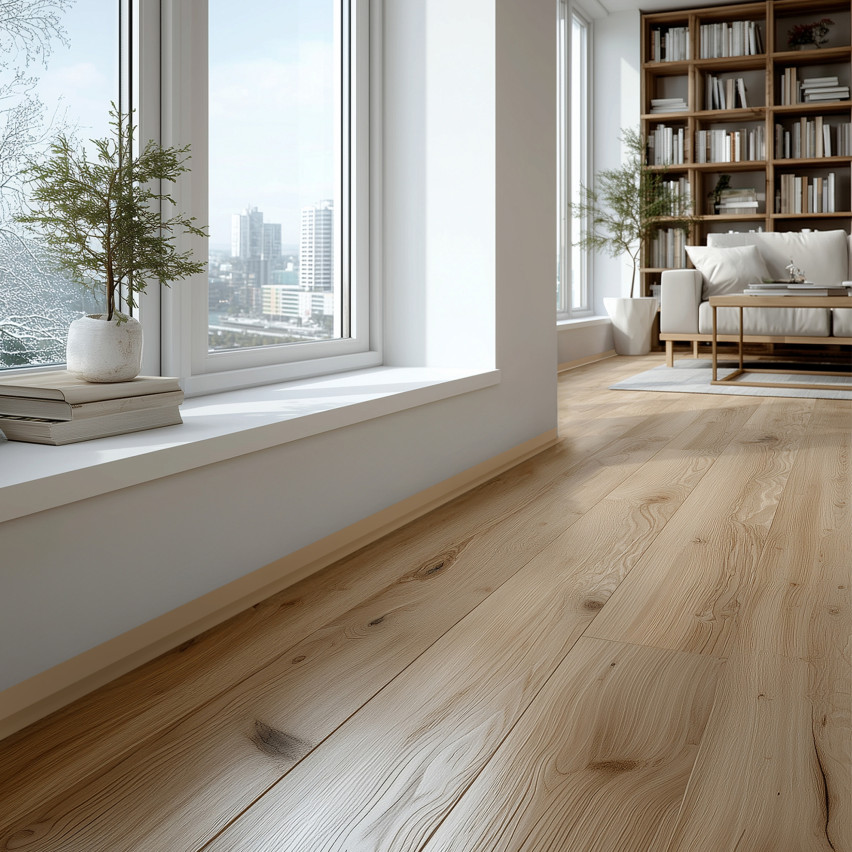 Minimalistická PVC podlahová lišta – tvrdá, béžová