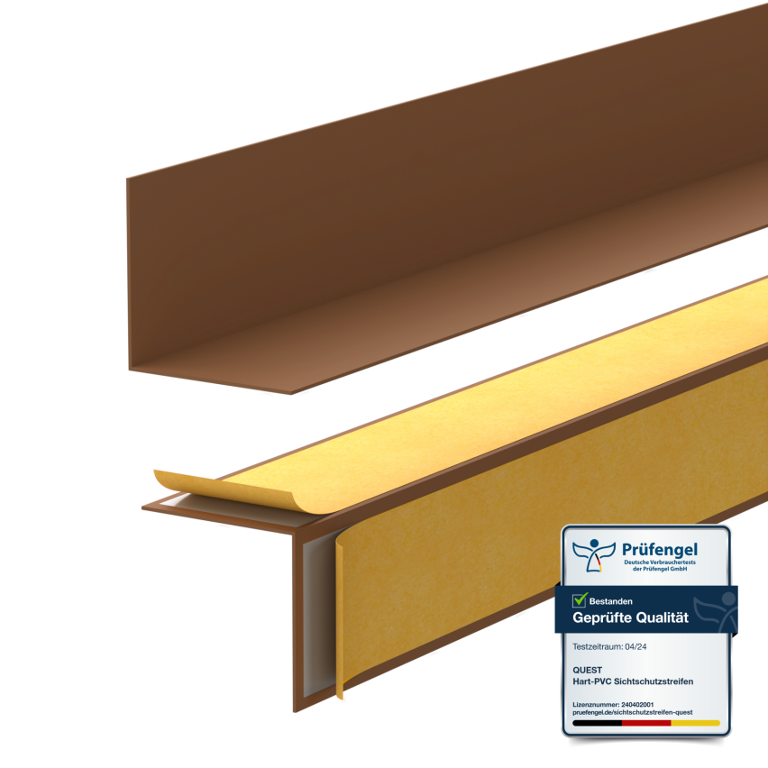 Rodapé PVC minimalista autoadesivo – rígido, castanho