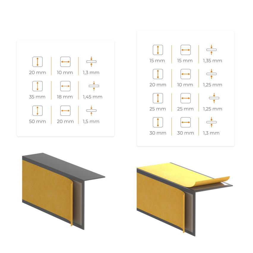 Minimalistinen itsekiinnittyvä PVC-jalkalista – kova, musta