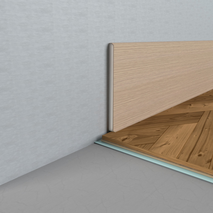 Rodapé de PVC autoadesivo PREMIUM 10 cm, rodapé liso e flexível FLEX, para pisos, carvalho claro, 10 m