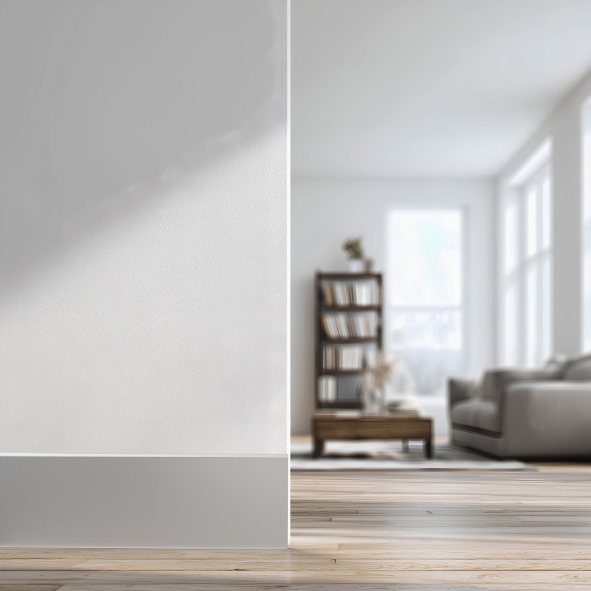 Isekleepuv PVC põrandaliist PREMIUM 10 cm, sile painduv FLEX-liist, põrandatele RAL7042, hall, 10 m