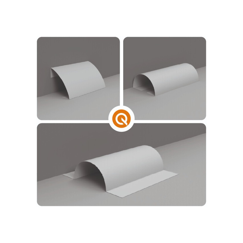 Vícefunkční PVC lišta 6in1 – samolepicí dokončovací panel, tmavě šedá