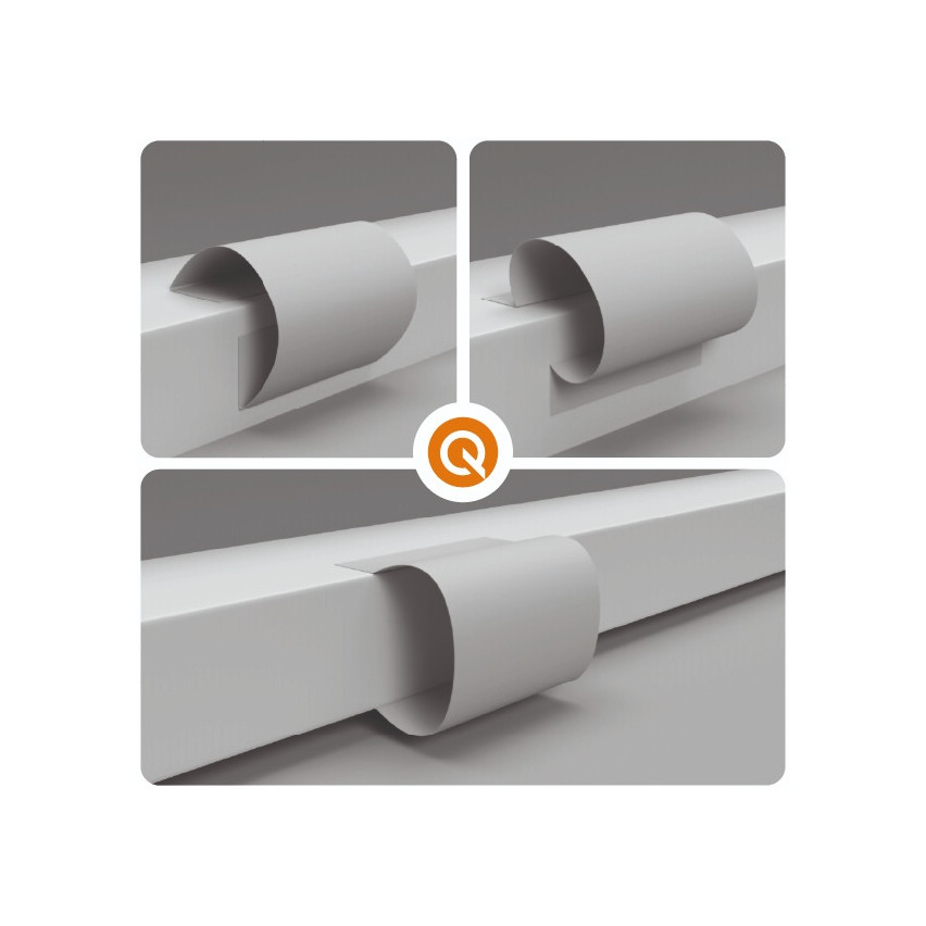 Vícefunkční PVC lišta 6in1 – samolepicí dokončovací panel, tmavě šedá