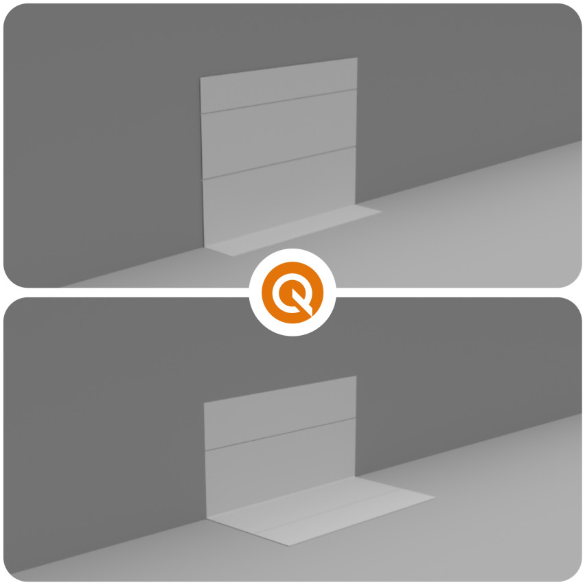 Multifunkční PVC Lišta 4v1 – Samolepicí Dokončovací Panel, Bílá