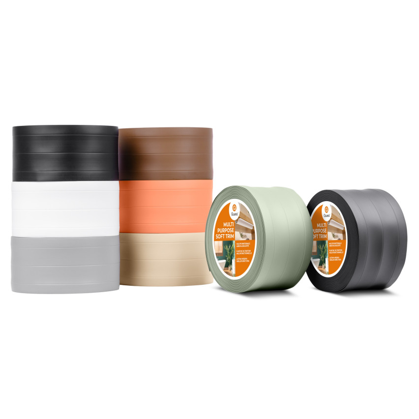 Multifunkční PVC Lišta 4v1 – Samolepicí Dokončovací Panel, Bílá