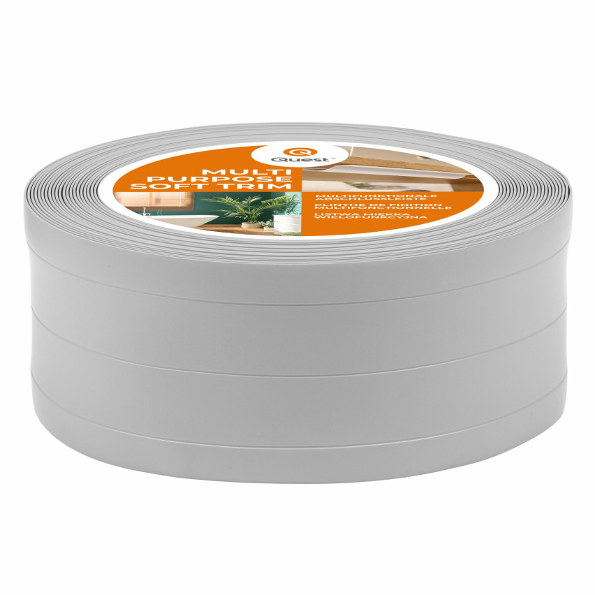 Multifunctionele PVC-Lijst 4in1 – Zelfklevend Afwerkpaneel, Grijs