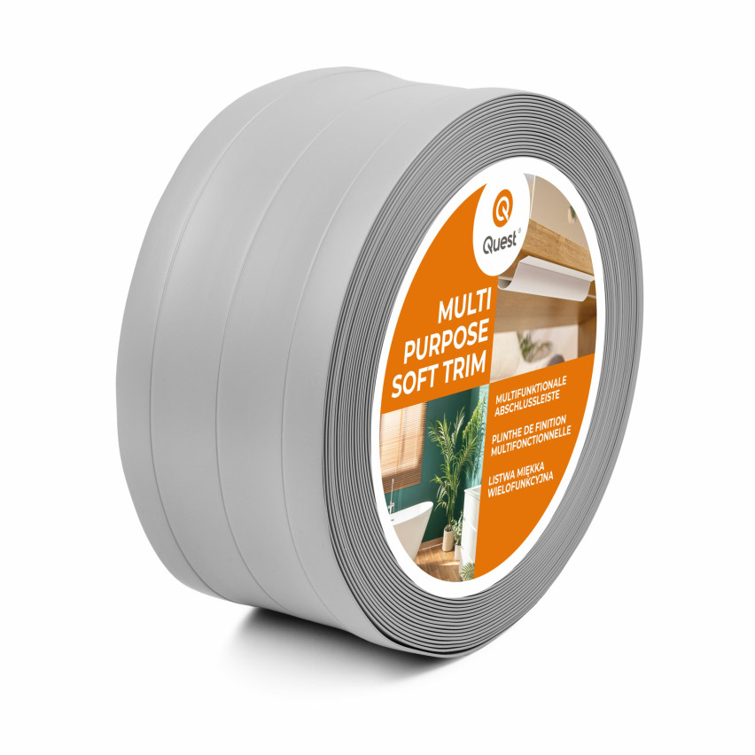 Multifunctionele PVC-Lijst 4in1 – Zelfklevend Afwerkpaneel, Grijs