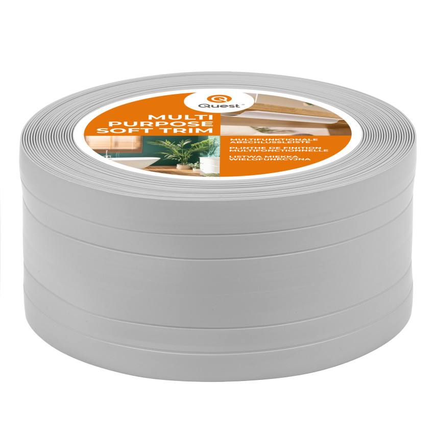 PVC Multifunctionele Lijst 2in1 – Zelfklevend Afwerkpaneel, 110Mm, Grijs