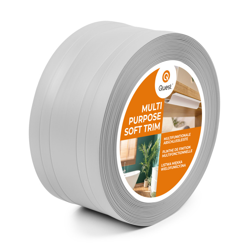 PVC Multifunctionele Lijst 2in1 – Zelfklevend Afwerkpaneel, 110Mm, Grijs