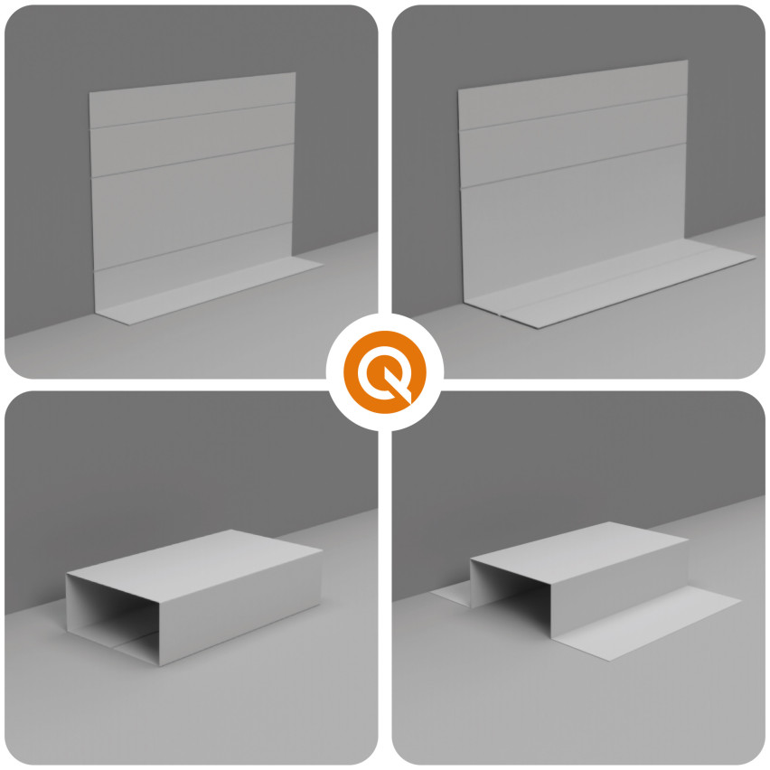 Battiscopa di finitura W4 in PVC 2 in 1 110 mm, autoadesivo, coprente, battiscopa flessibile per pavimenti e pareti, sabbia