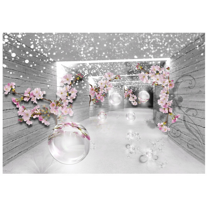 3D seinämaalaukset TUNELIN KUKAT ILLUSIO SITTING ROOMIIN Seinämaalaukset 200x140