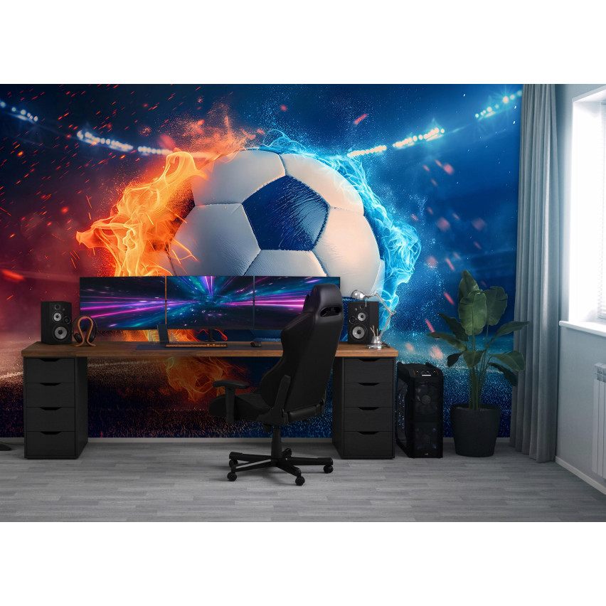 3D football photo wallpaper for boys youth football wallpaper 350x250