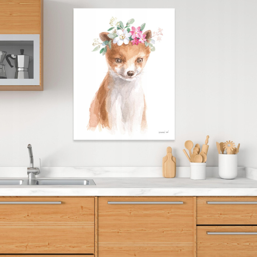 Painting FOR CHILDREN'S ROOM Fox on Canvas 60x40