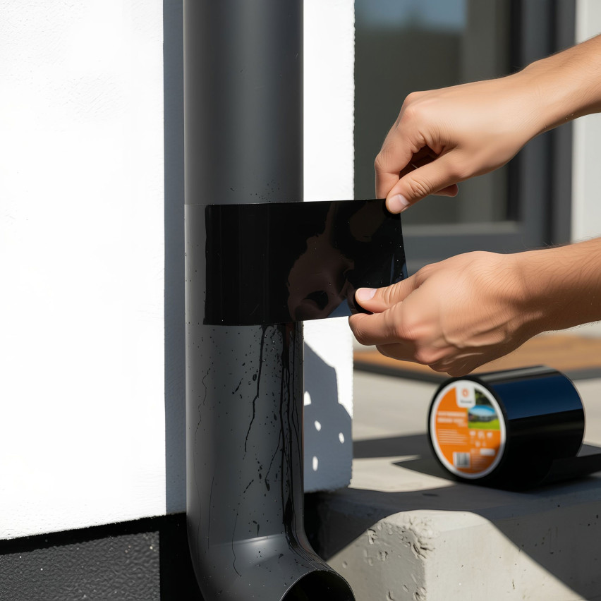 Těsnicí butylová páska, opravná páska, 100mm/3m, černá