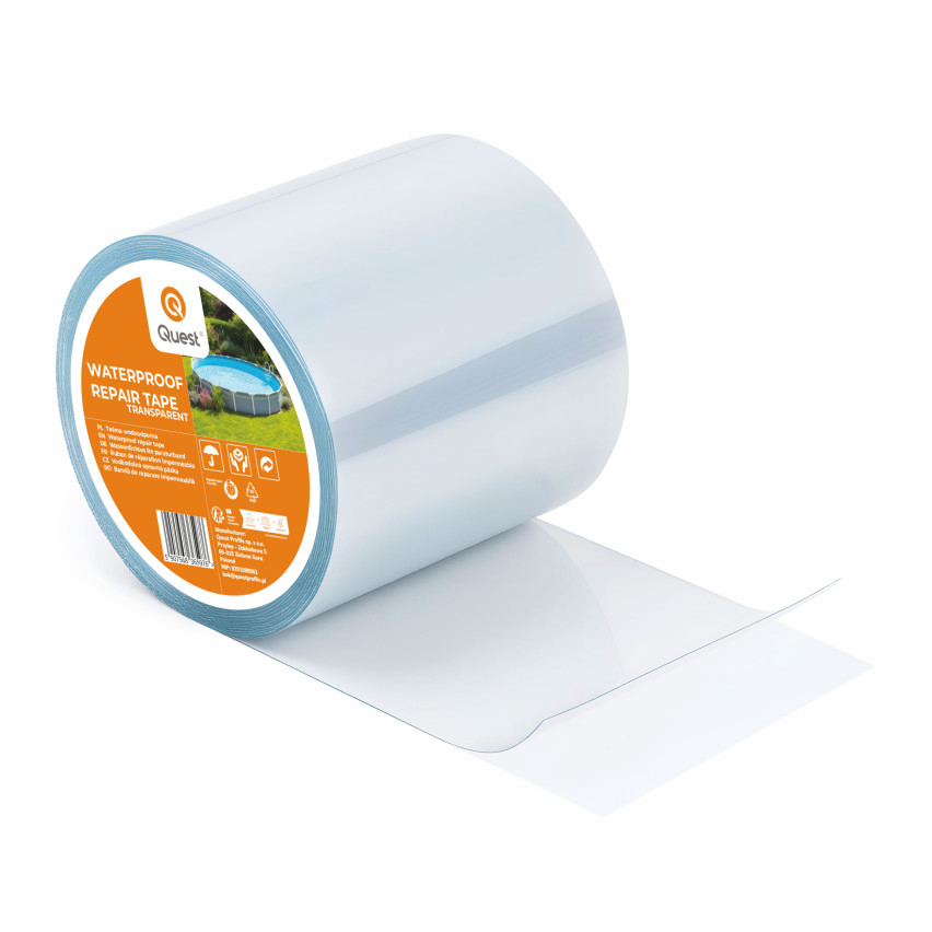 Těsnicí butylová páska, opravná páska, 100 mm/3 m, průhledná