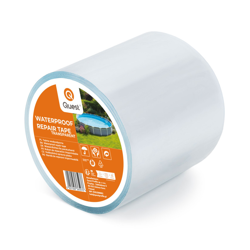 Těsnicí butylová páska, opravná páska, 100 mm/3 m, průhledná