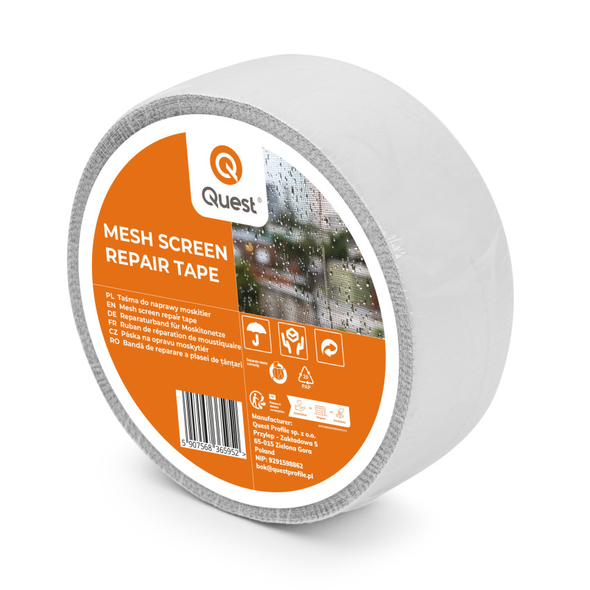 Selvklæbende reparationsbånd til myggenet, lap til insektnet, 50mm/20m
