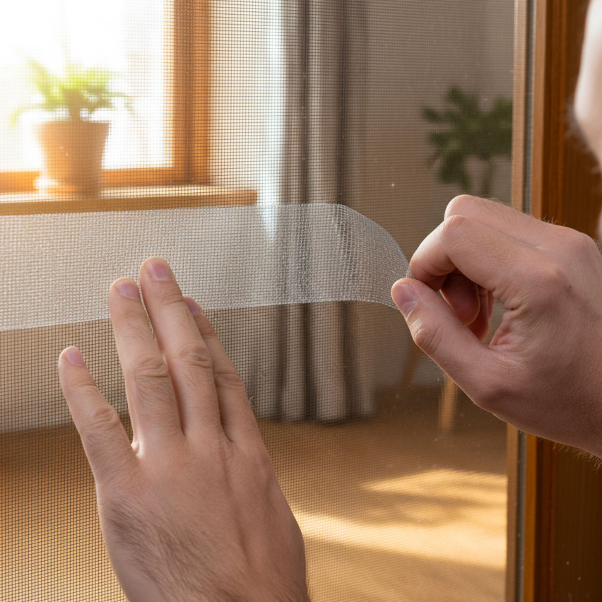 Selvklæbende reparationsbånd til myggenet, lap til insektnet, 50mm/20m