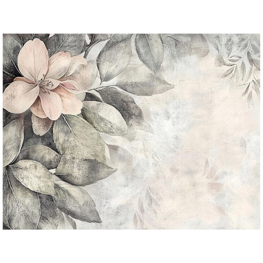 VINTAGE FLOWERS BETON BEDROOM Mural 150x105