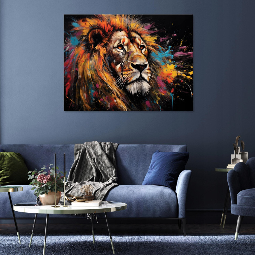 LION ABSTRAKTI POP ART seinällä PAVEMENTS ISTUINHUONE 40x30