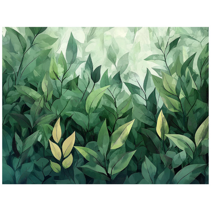 NATURE GREEN LEAVES PHOTOTOPAPET FOR THE SITTING ROOM KITCHEN WALLPAPET 250x175