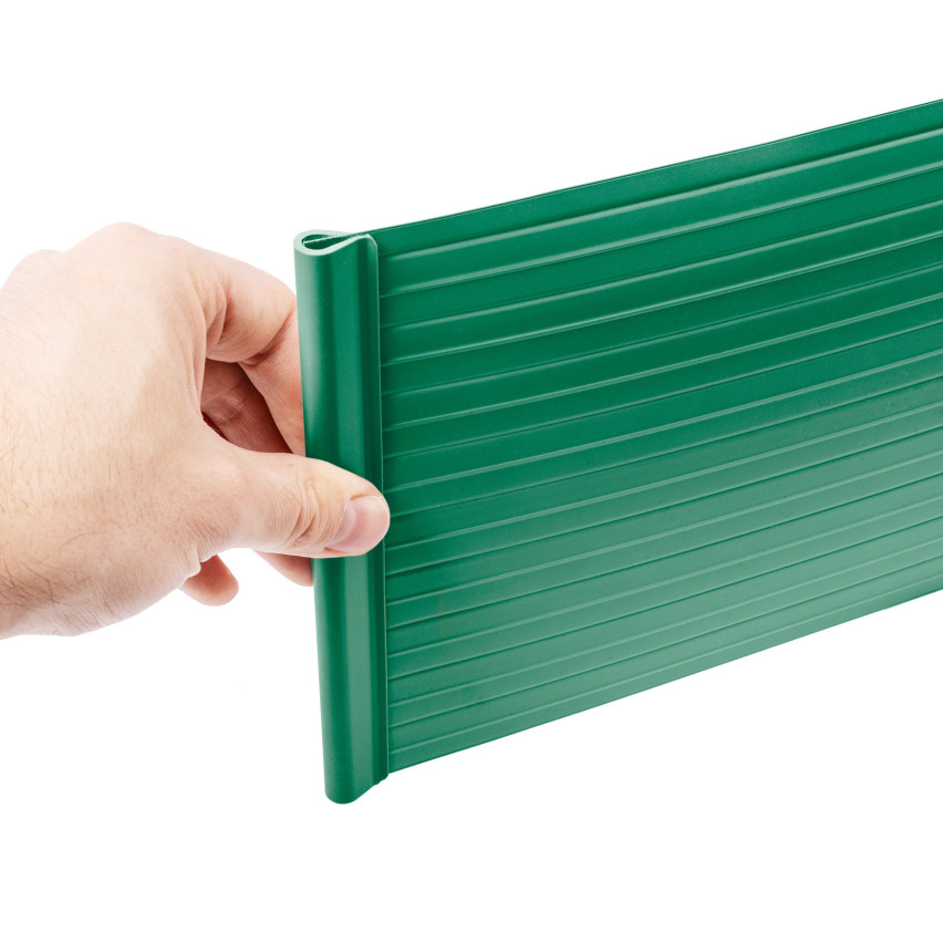 Clip for fixing panel strip - fence tape, green