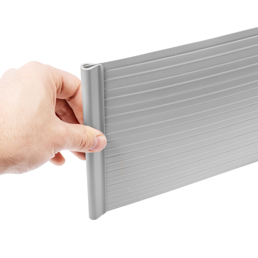 Skava paneļa lentes stiprināšanai - žoga lente, pelēka